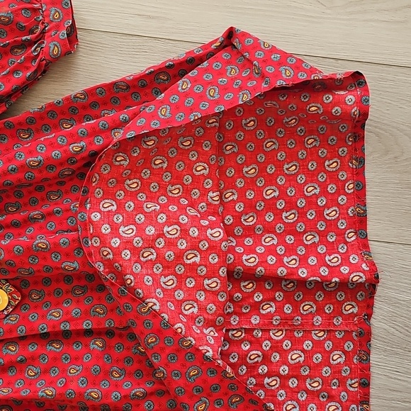 Vintage Manhattan Western Paisley Tea Dress, Size 3 - Picture 6 of 14